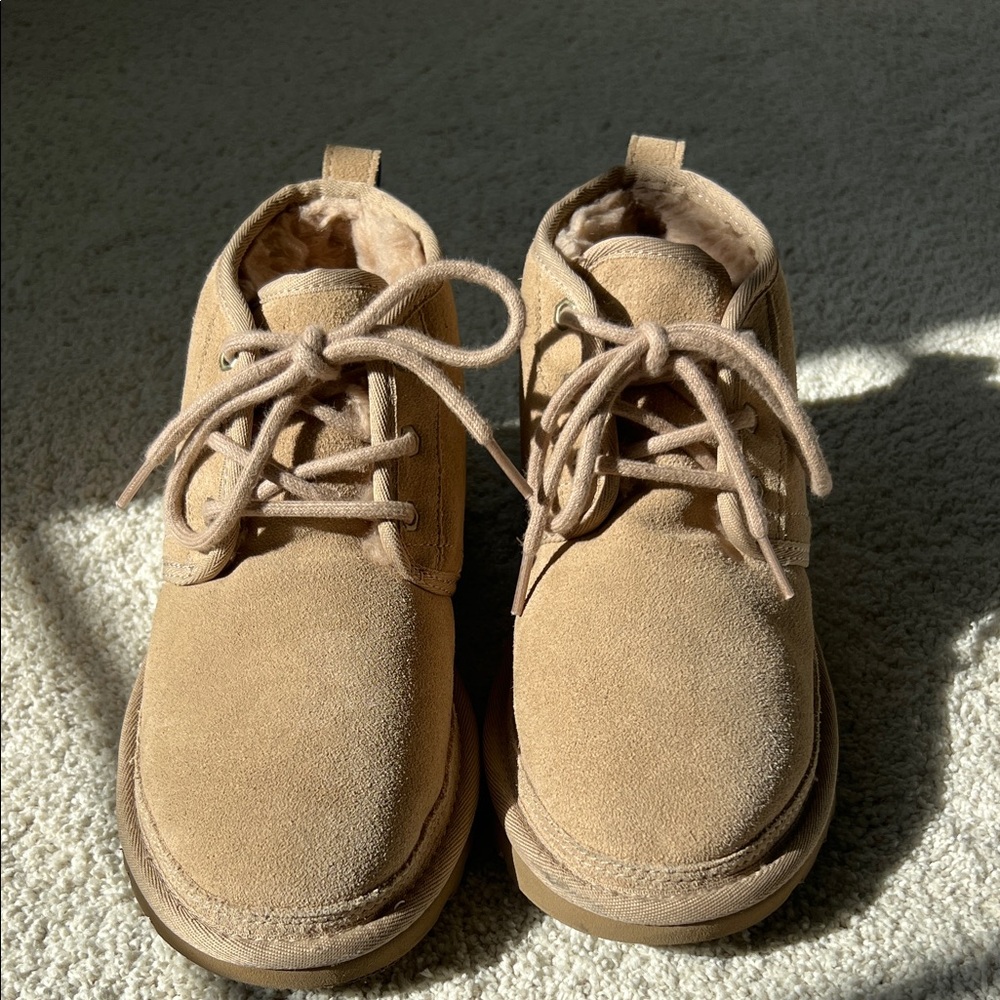 UGG Neumel Light Tan Suede Ankle Boots